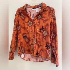 Women’s Orange Vintage Panhandle Slim shirt